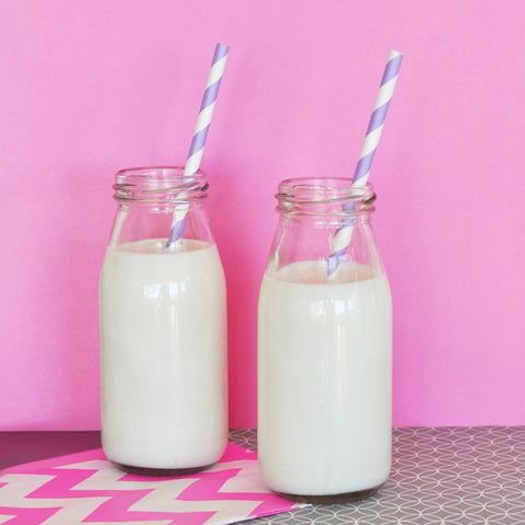 DIY Mini Glass Milk Bottles (Blank)