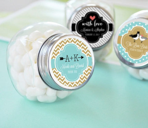 Personalized Mini Glass Candy Jars