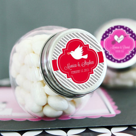 Personalized Mini Glass Candy Jars