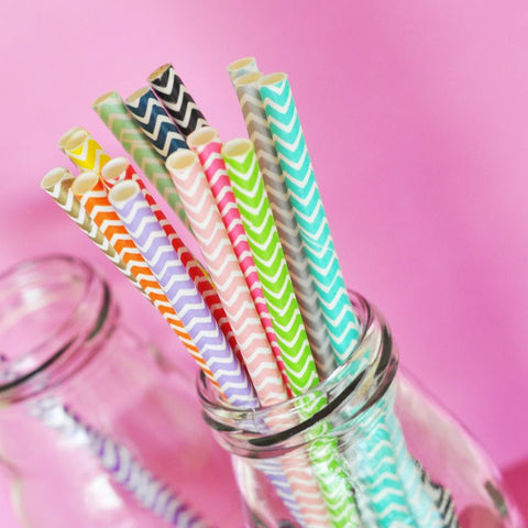 Chevron Paper Straws