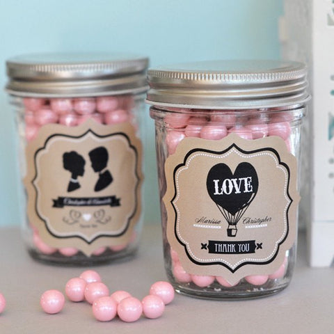Mason Jars with Custom Vintage Labels