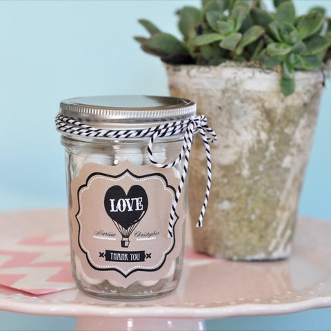 Mason Jars with Custom Vintage Labels