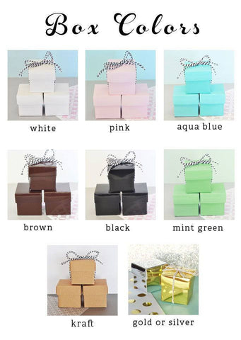 Personalized Metallic Foil Mini Favor Boxes (set of 12)