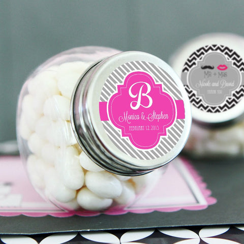 Personalized Mini Glass Candy Jars