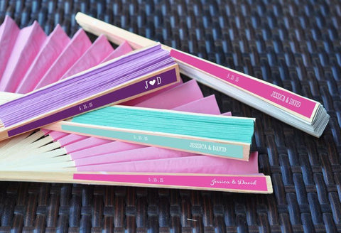 Personalized Colored Paper Fans