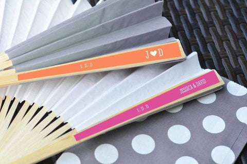 Personalized Colored Paper Fans