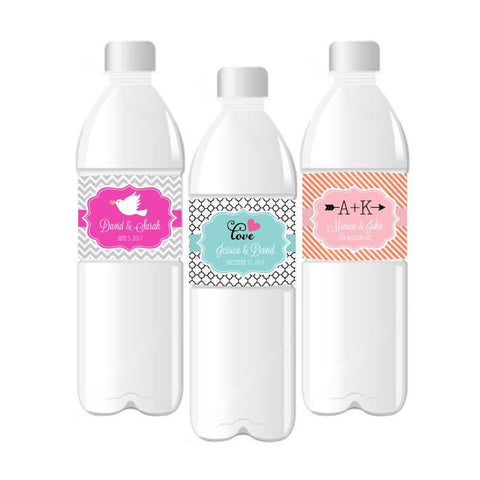 Personalized Wedding Water Bottle Labels