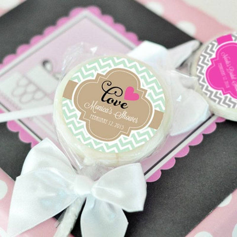 personalized wedding lollipops