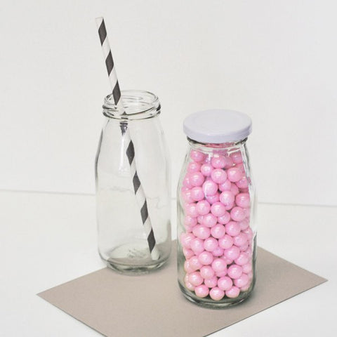 DIY Mini Glass Milk Bottles (Blank)