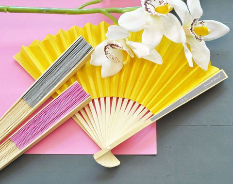Personalized Colored Paper Fans