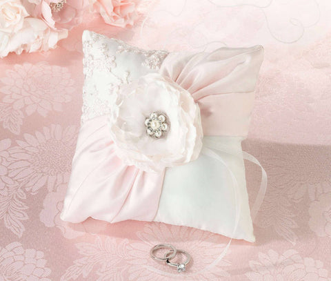blush pink ring pillow