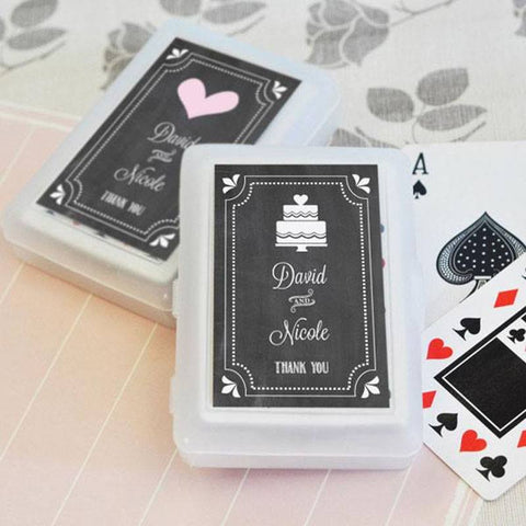 personalized chalkboard playing cards