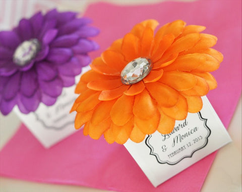 Personalized Flower Topped Favor Boxes (set of 12)