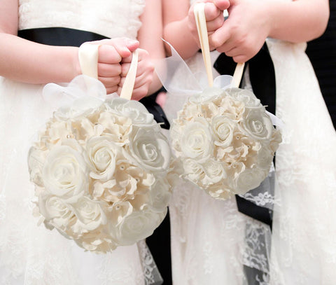 Rose Flower Ball In Ivory