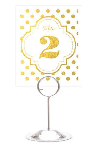 Gold Table Number Cards (set of 12)