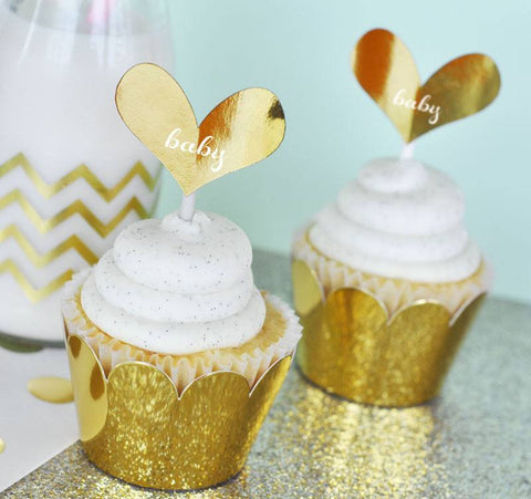 Personalized Gold & Silver Heart Sticker Labels