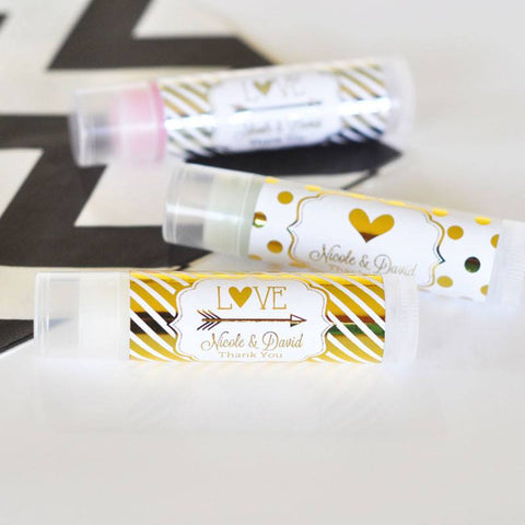 Personalized Metallic Foil Lip Balm Tubes