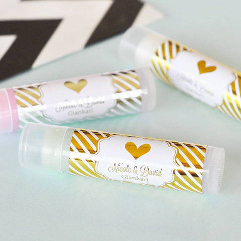 Personalized Metallic Foil Lip Balm Tubes