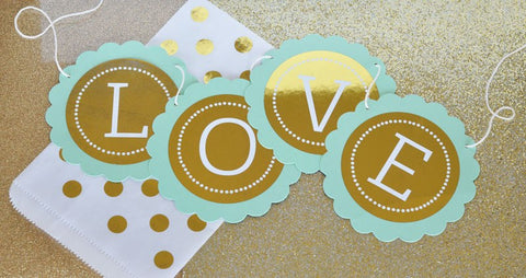 Metallic Foil Custom Letter Banner