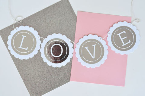 Metallic Foil Custom Letter Banner