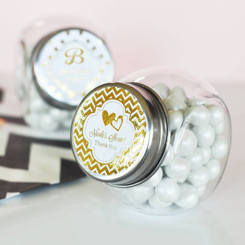 Personalized Metallic Foil Candy Jars