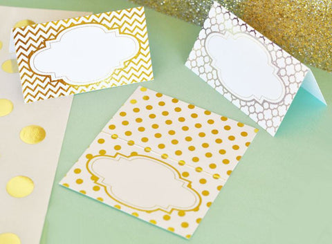 Metallic Foil Place Cards (set of 12)
