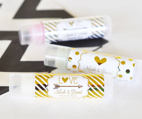 Personalized Metallic Foil Lip Balm Tubes