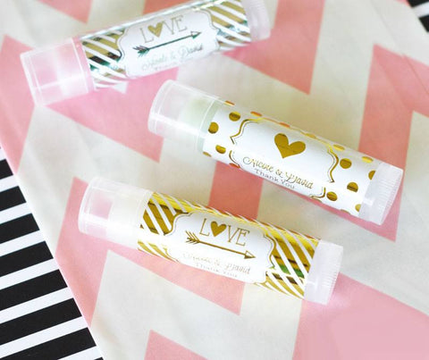 Personalized Metallic Foil Lip Balm Tubes