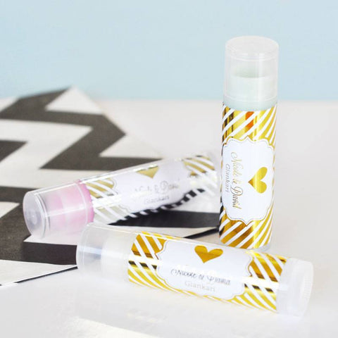 Personalized Metallic Foil Lip Balm Tubes