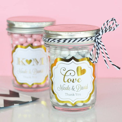 Personalized Metallic Foil Mason Jars