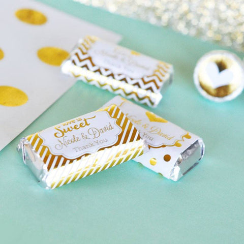 Personalized Metallic Foil Mini Candy Wrappers