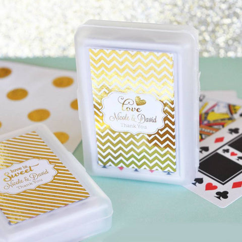 Personalized Metallic Foil Playing Cards