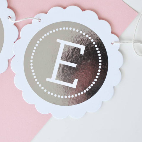 Metallic Foil Custom Letter Banner