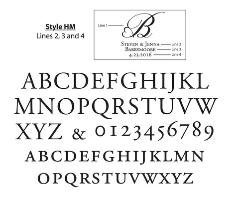 Text Styling for Monogrammed Champagne Flutes