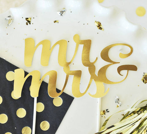 Mr and Mrs Cake Topper