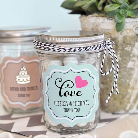 personalized mason jar wedding favor