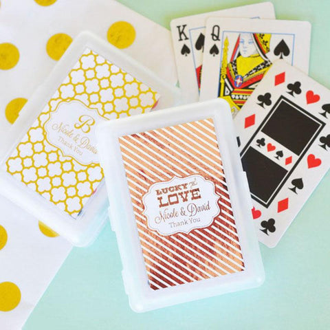 personalized metallic foil playing cards