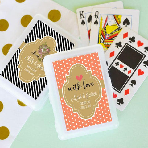 personalized playing card favors