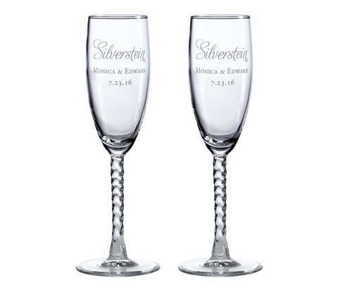 Personalized Toasting Flutes