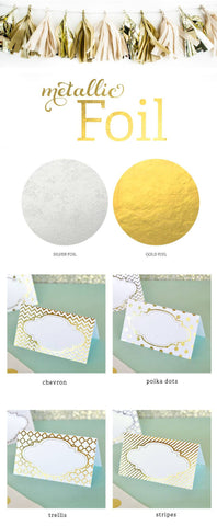 Metallic Foil Place Cards (set of 12)