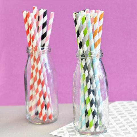 Striped Paper Straws (set of 25)