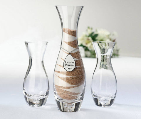 Set of 3 Unity Sand Vase Set with "Together Forever" Charm