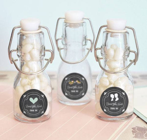 Personalized Vintage Mini Glass Bottles