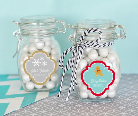 Winter Theme Glass Jars